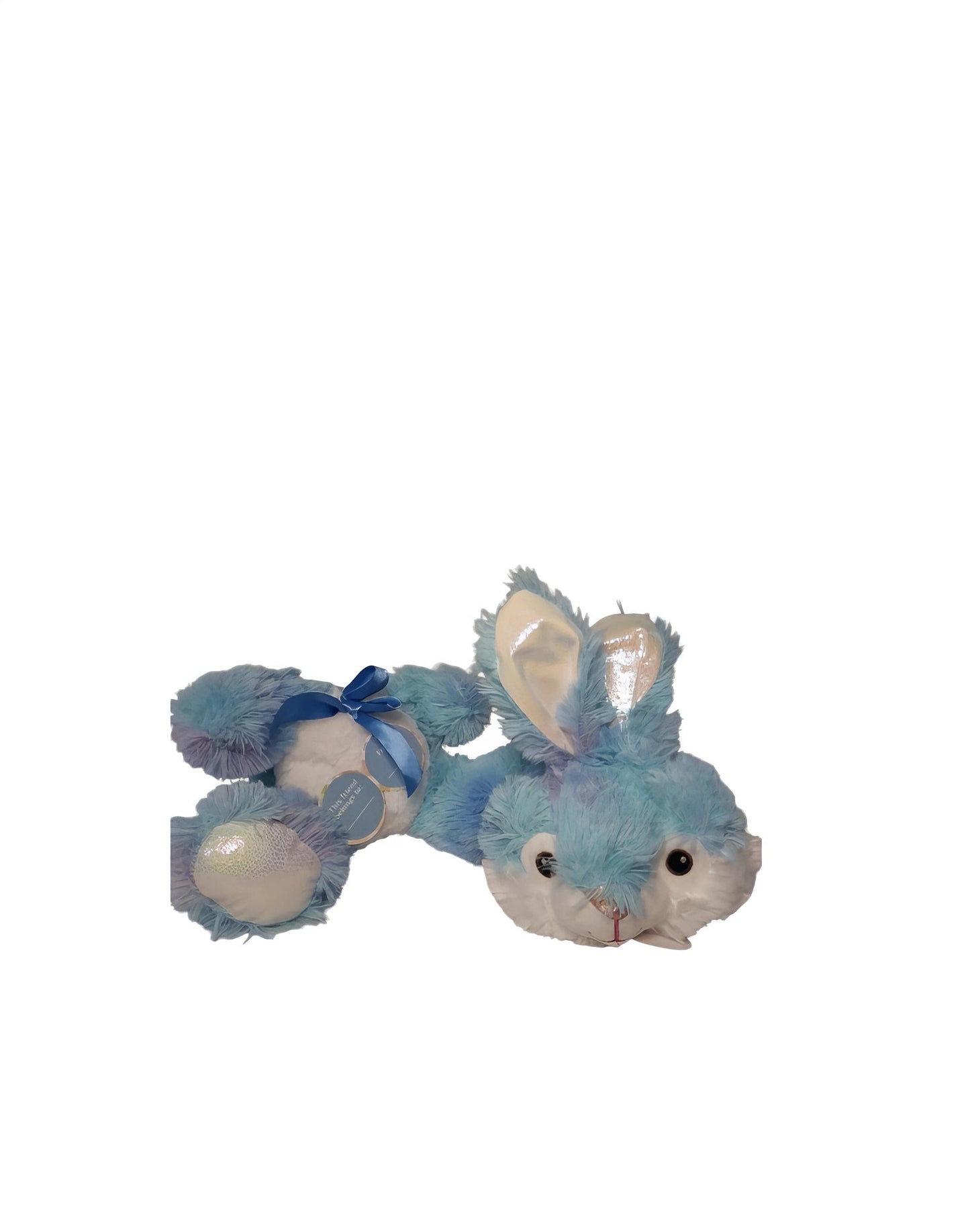 Blue Bunny 12" Plush Stuffed Animal with 8oz Plastic Screw-Top Jar — Perfect Gift