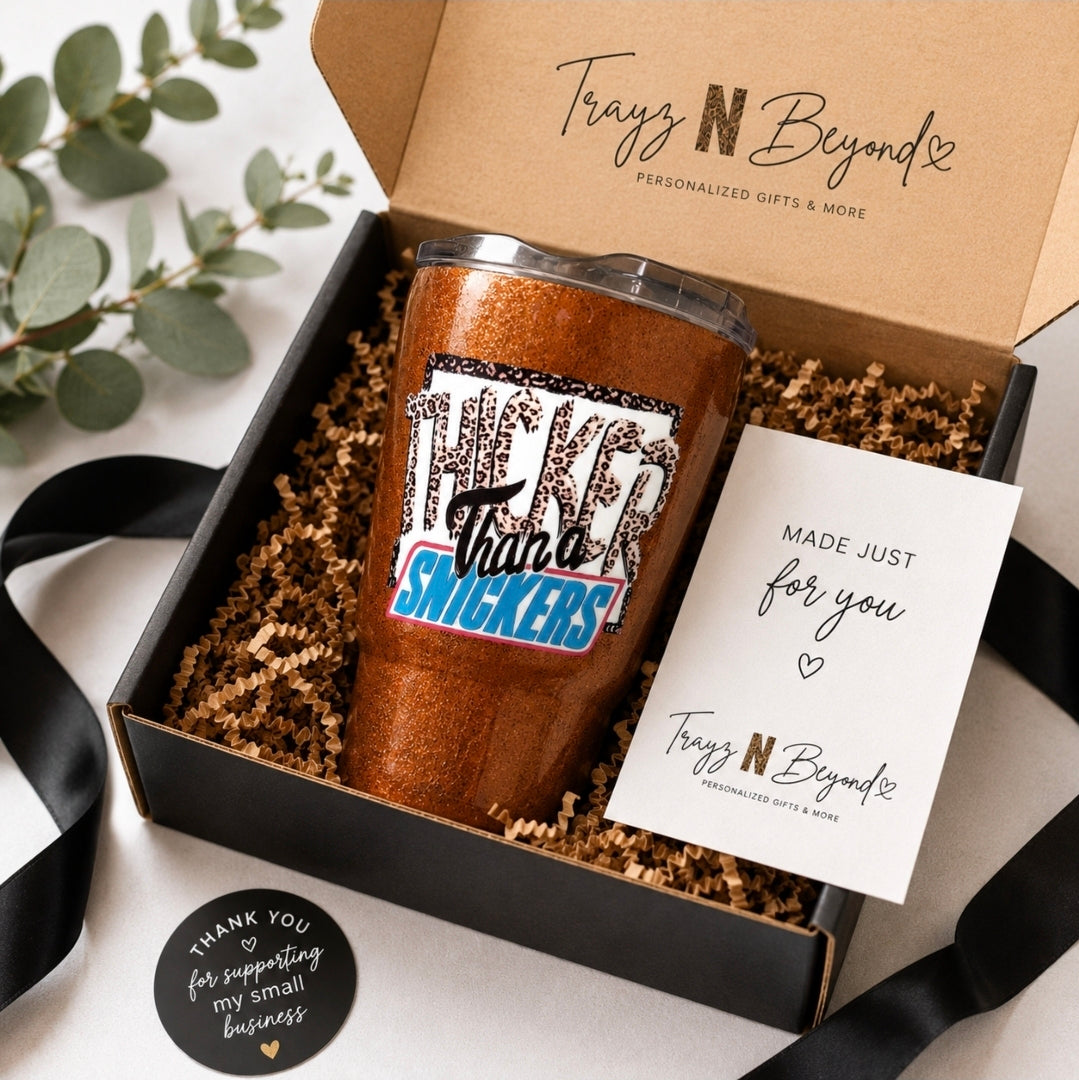 Thicker Than a Snickers — 20oz Glitter Epoxy Tumbler