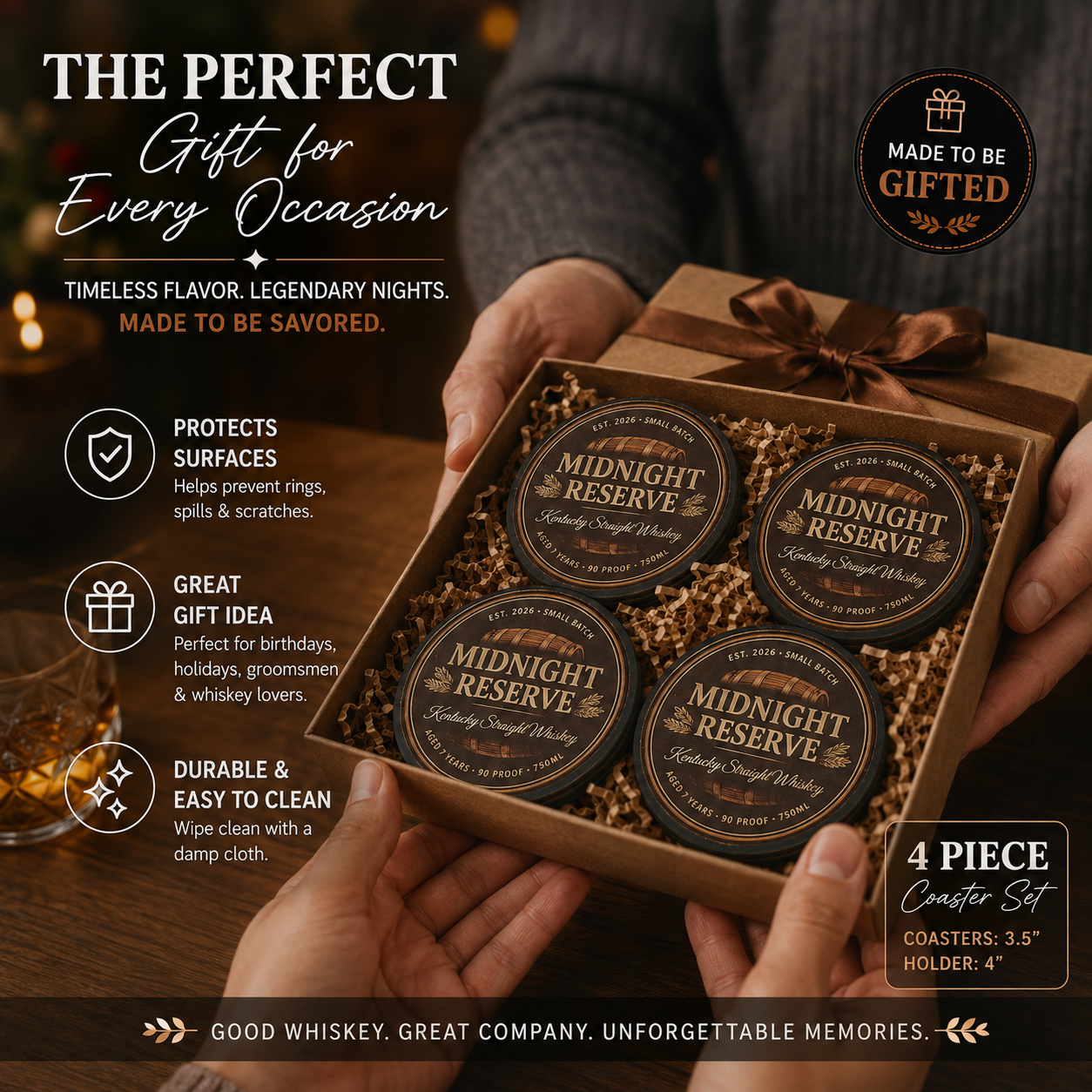 Midnight Reserve Coaster Set