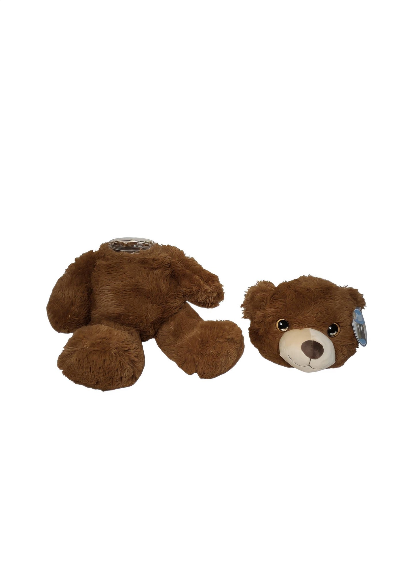 14" Brown Teddy Bear with 2qt Screw Top Plastic Jar