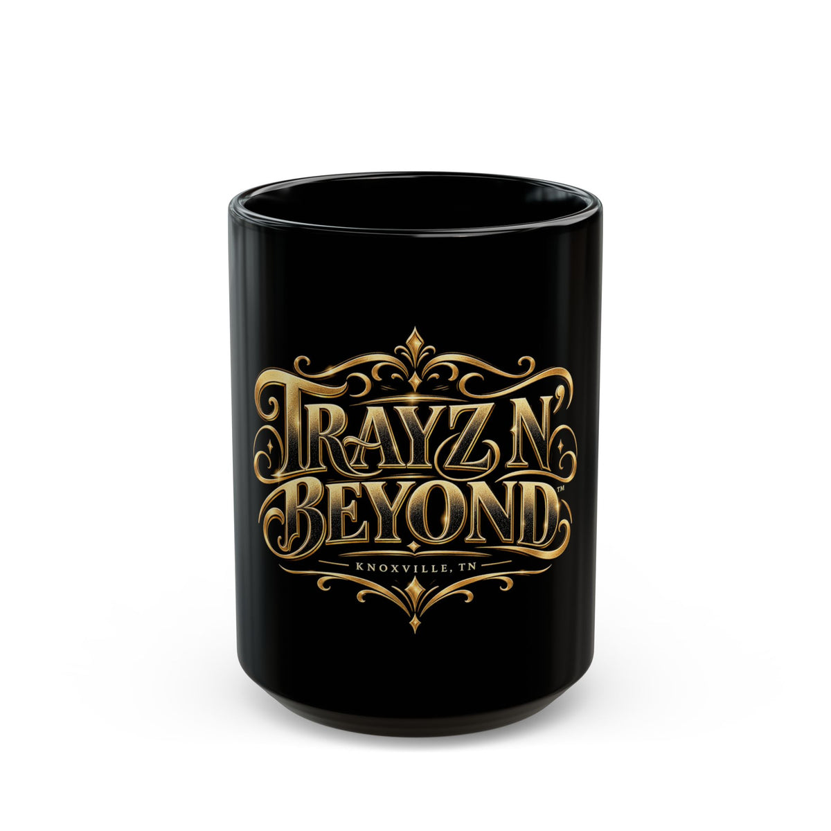 Trayz N' Beyond™ Gold Logo Mug