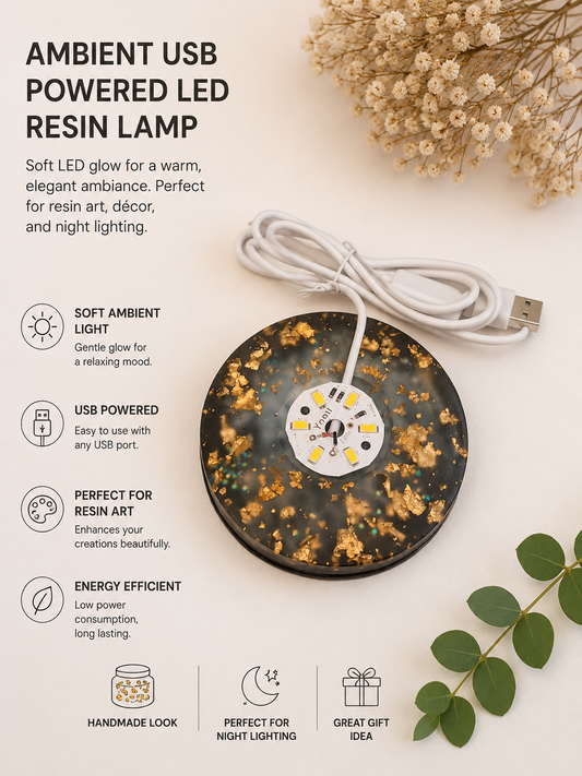 Ambient USB Powered LED Resin Lamp Base