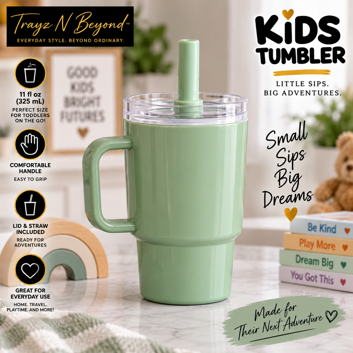 Kids Tumbler — Little Sips. Big Adventures.