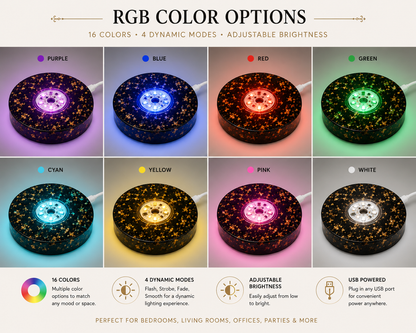 Handcrafted Resin Lamp | Ambient LED Glow, Your Colors