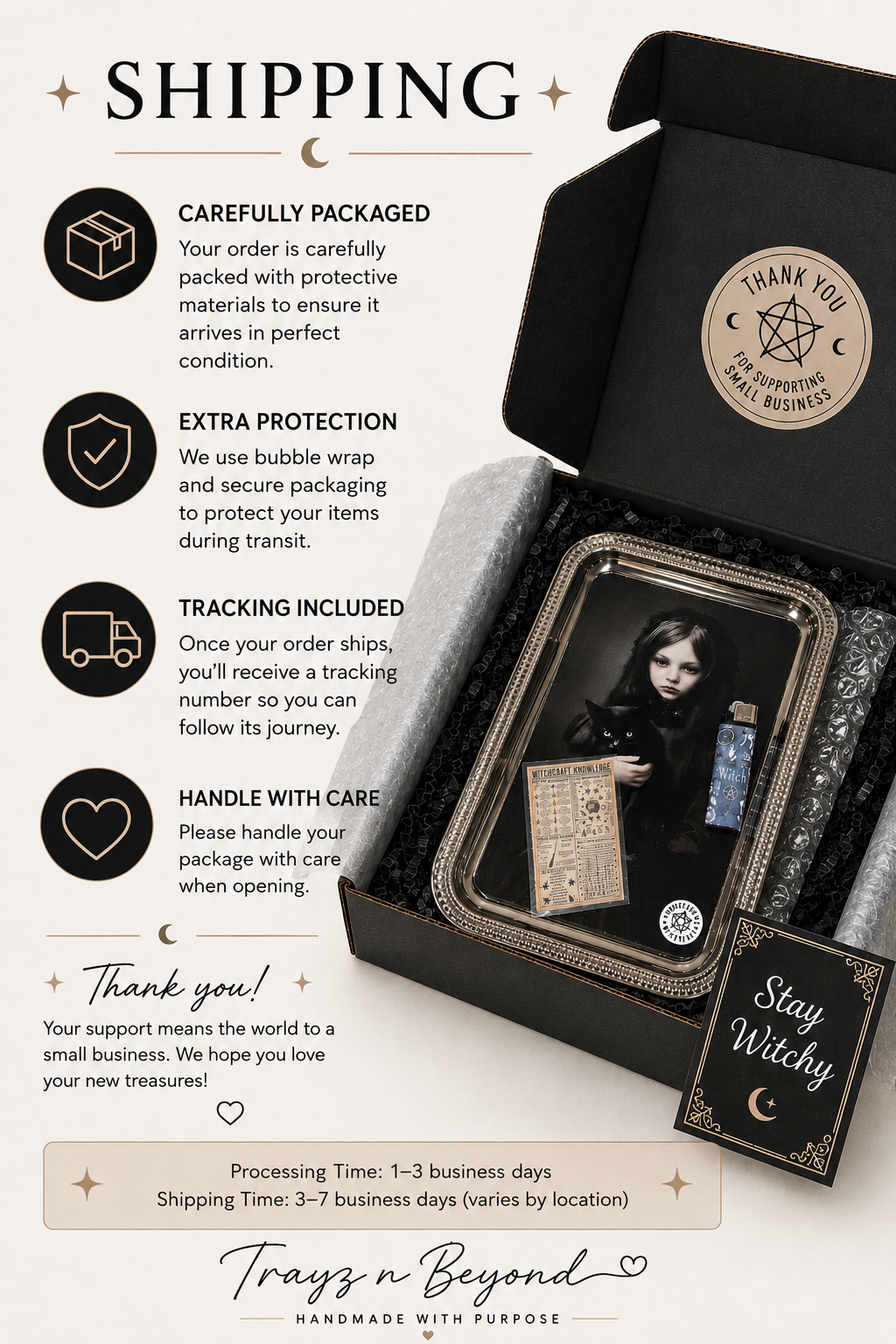 Black Magic Witch — Decorative Tray Gift Set