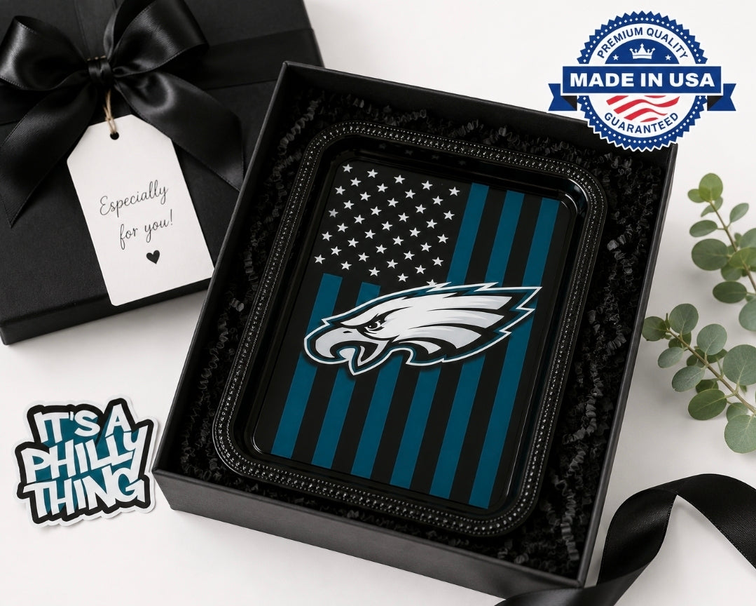 Philadelphia Eagles Custom Epoxy Resin Stainless Steel Tray