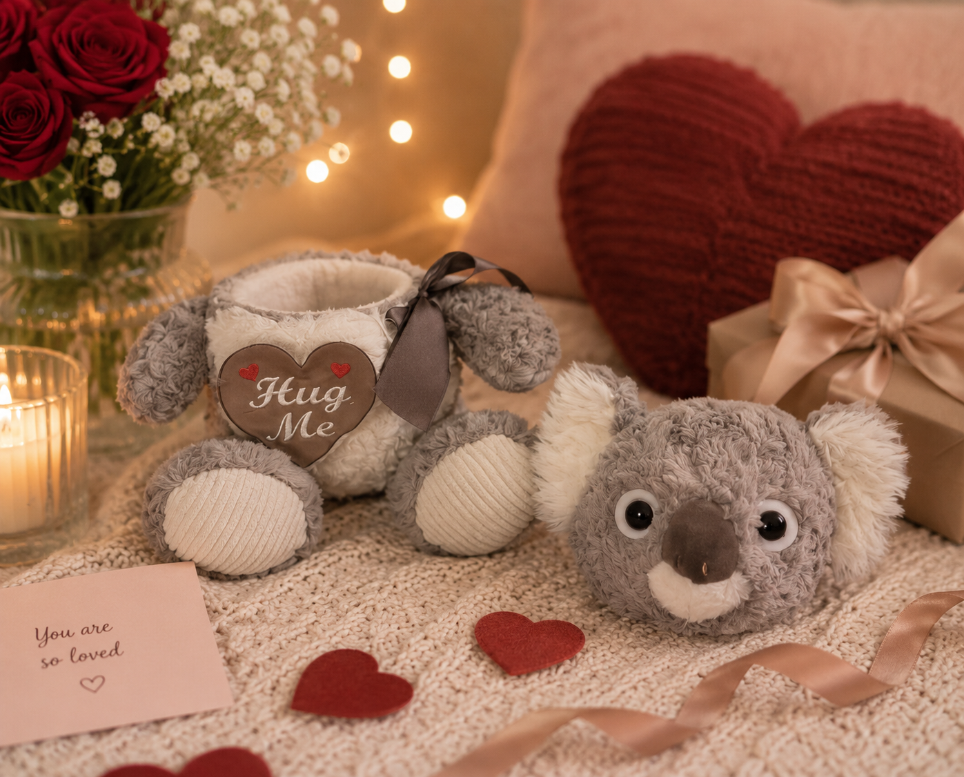 Hug Me Koala 12" Plush Stuffed Animal with 8oz Plastic Screw-Top — Perfect Gift