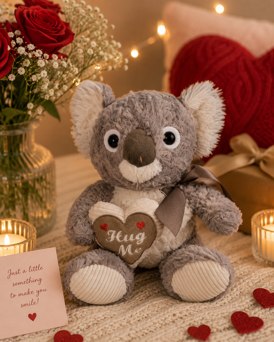 Hug Me Koala 12" Plush Stuffed Animal with 8oz Plastic Screw-Top — Perfect Gift