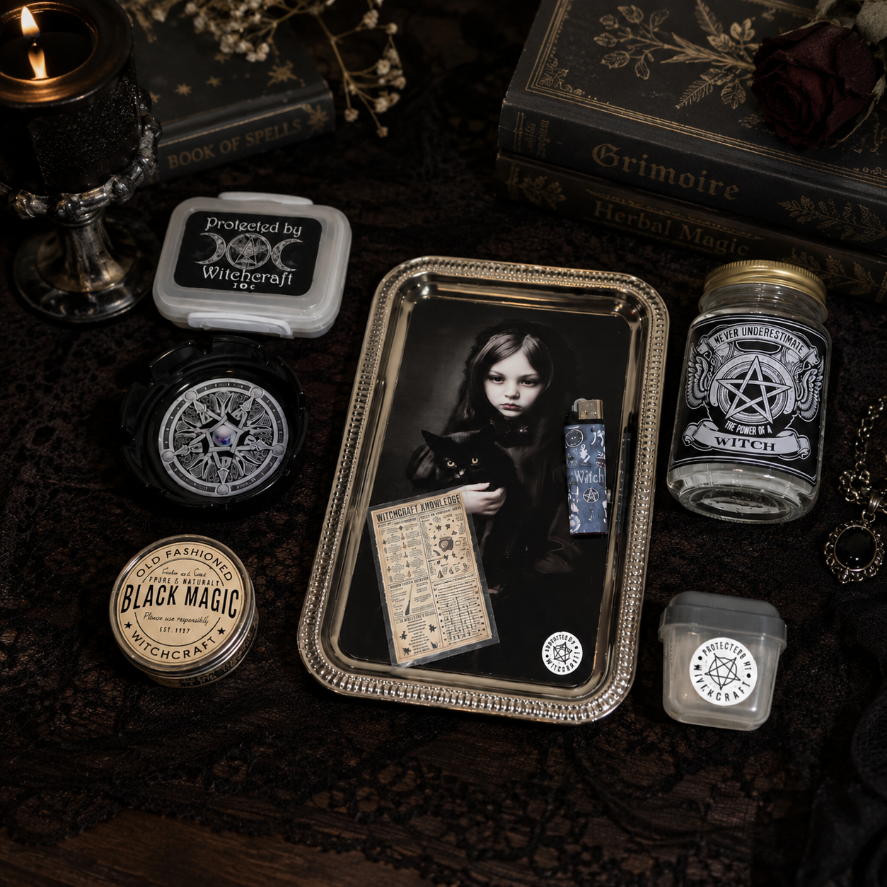 Black Magic Witch — Decorative Tray Gift Set