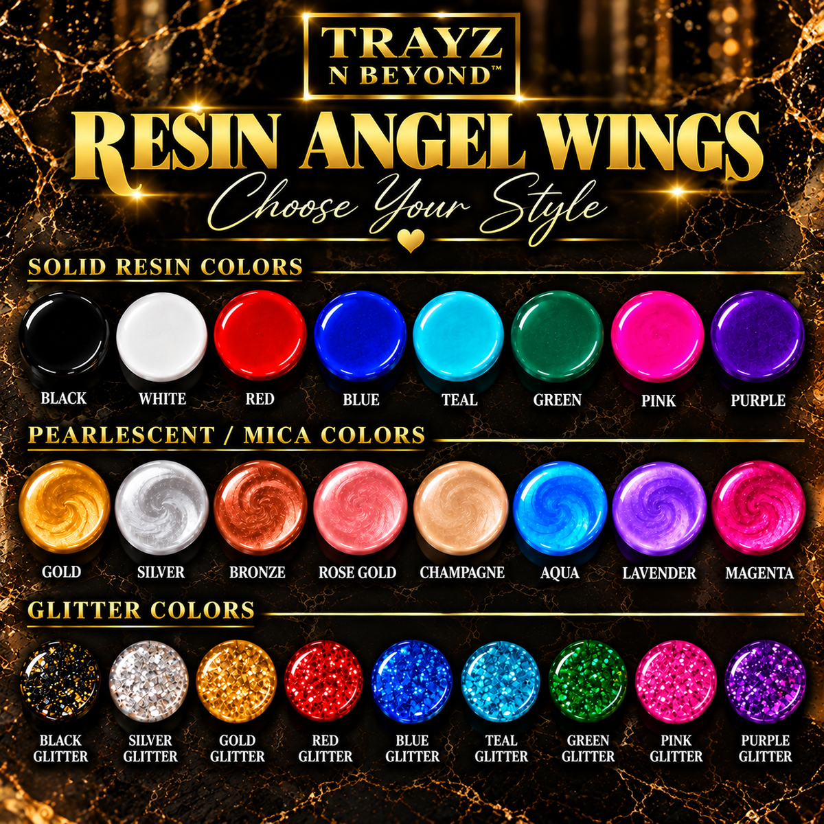 Personalized Angel Wings Resin Trinket Dish