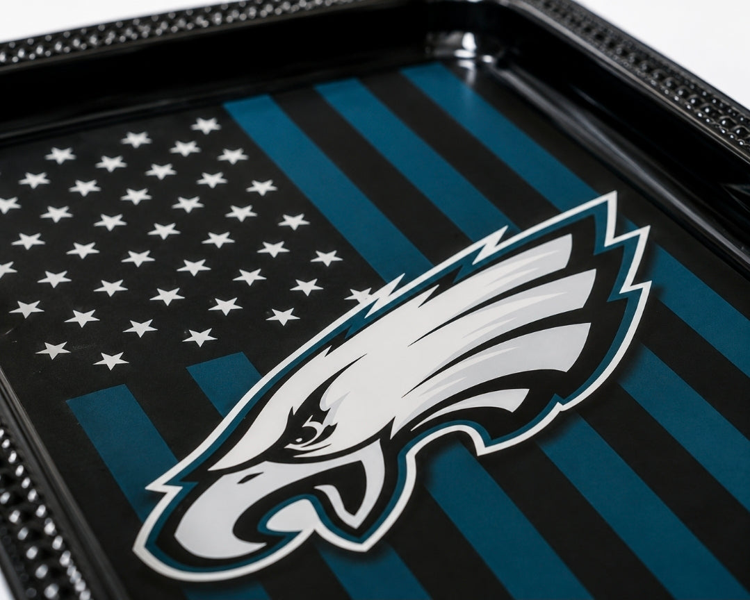 Philadelphia Eagles Custom Epoxy Resin Stainless Steel Tray