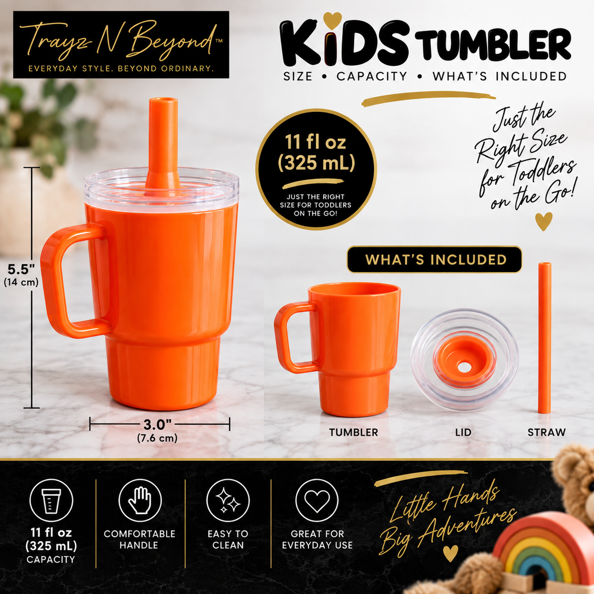 Kids Tumbler — Little Sips. Big Adventures.