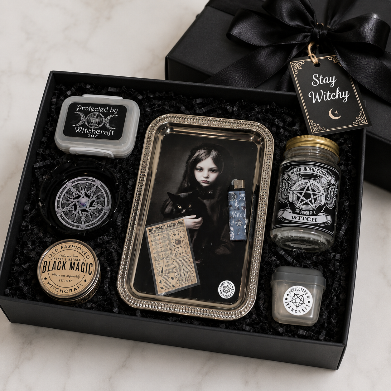 Black Magic Witch — Decorative Tray Gift Set