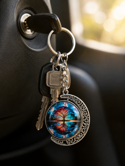 As Above, So Below Moon Keychain