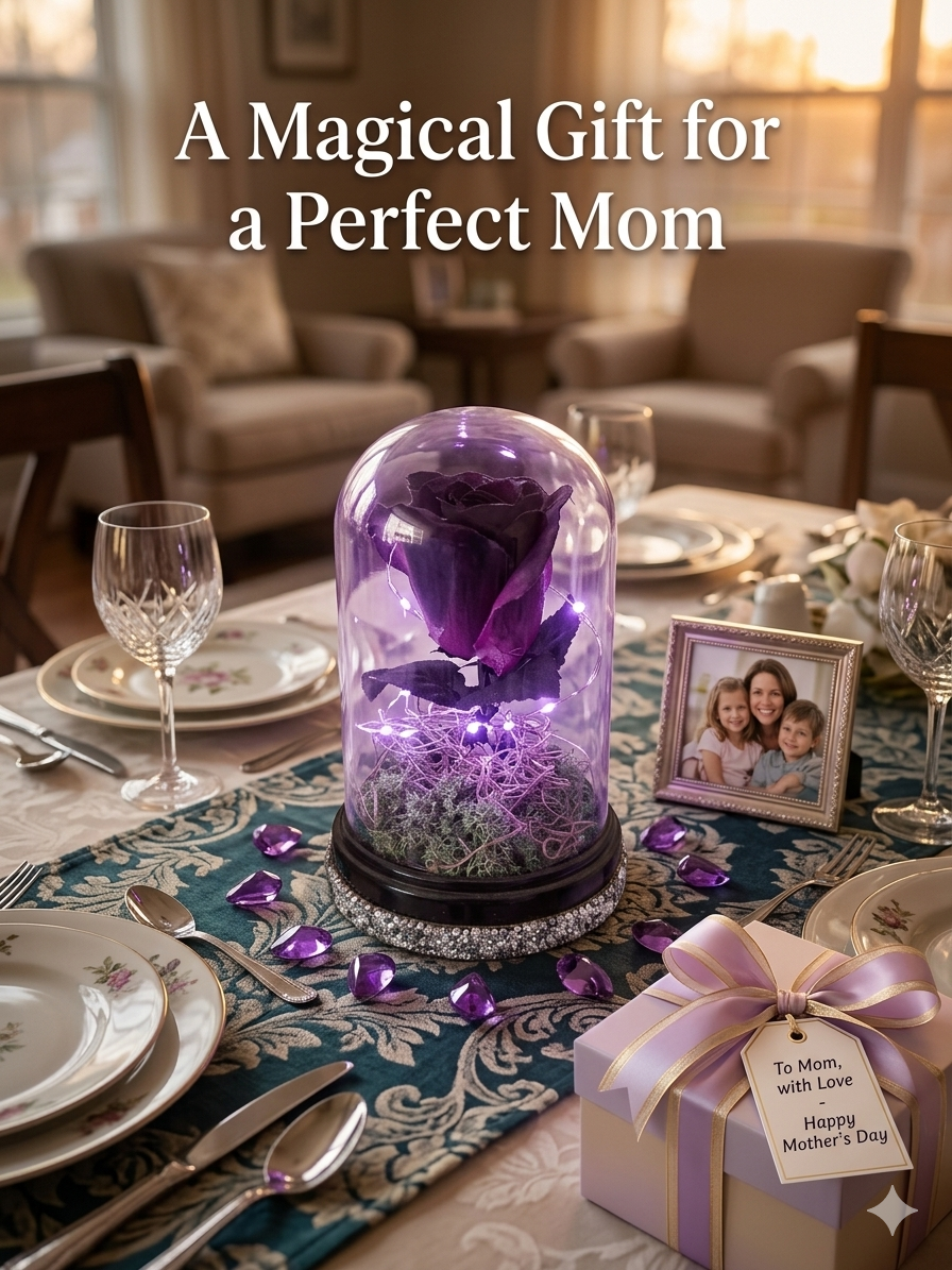 Enchanted Purple Rose Dome