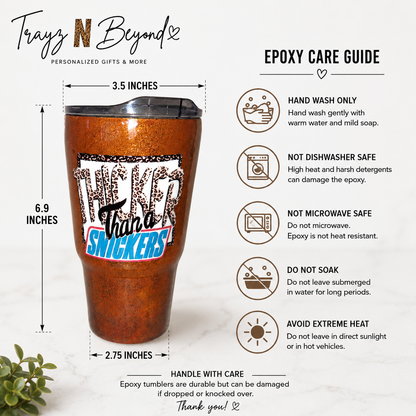 Glitter Leopard 20oz Epoxy Tumbler – Bold Sassy Gift