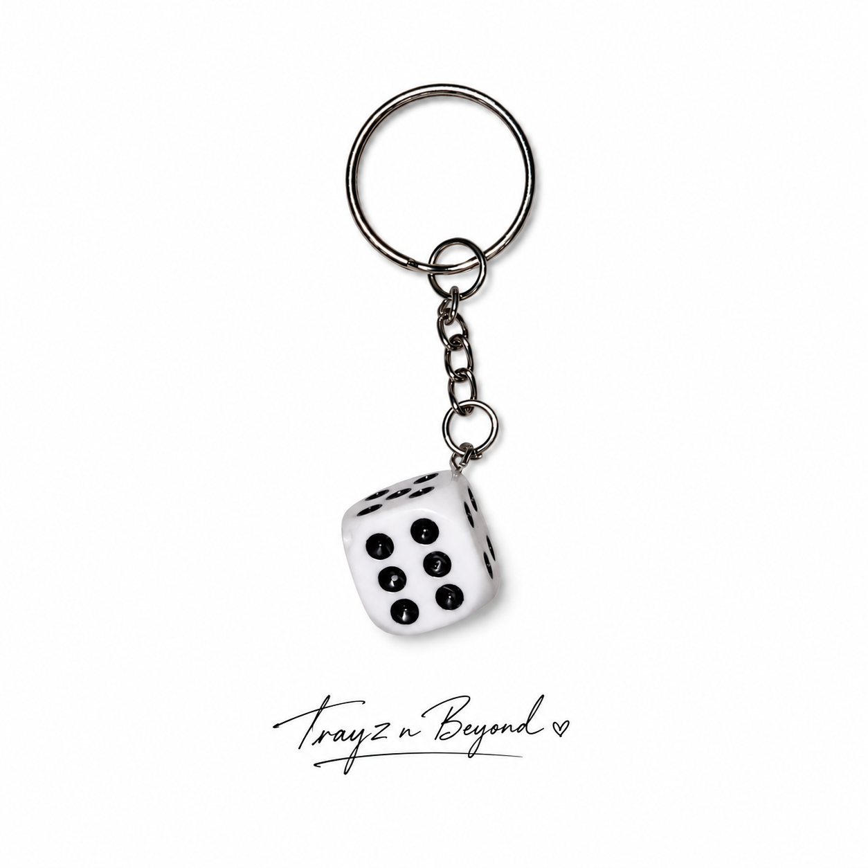 Dice Keychain Lucky Charm Keyring | Trayz N Beyond