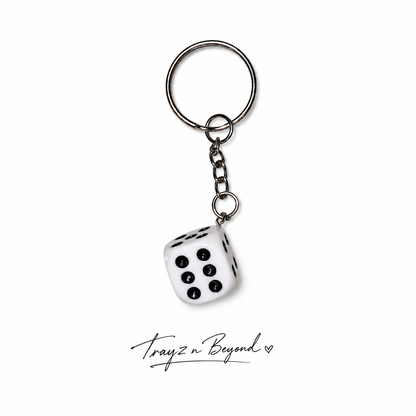 Dice Keychain Lucky Charm Keyring | Trayz N Beyond