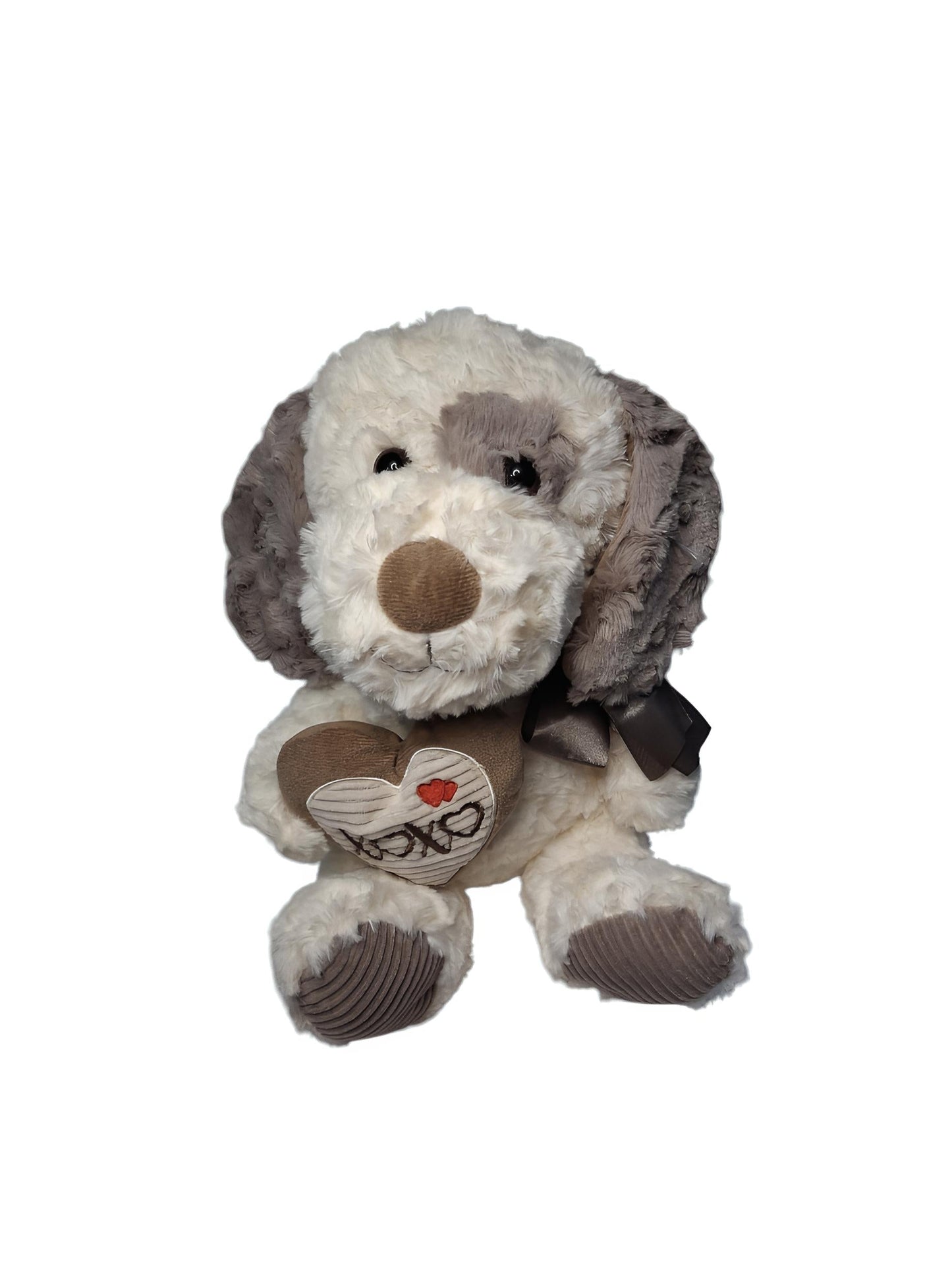 XOXO Puppy 12" Plush Stuffed Animal with 8oz Plastic Screw-Top Jar — Perfect Gift