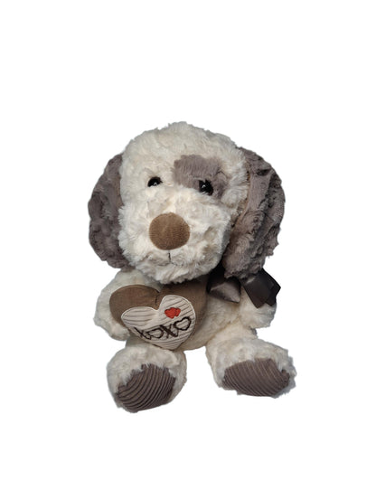 XOXO Puppy 12" Plush Stuffed Animal with 8oz Plastic Screw-Top Jar — Perfect Gift