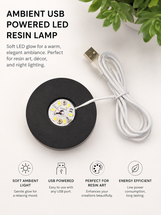 Handcrafted Resin Lamp | Ambient LED Glow, Your Colors