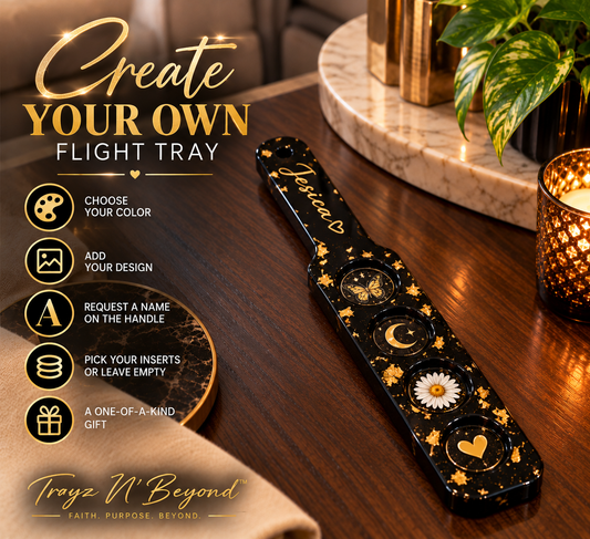 Personalized Epoxy Resin Flight Tray Set