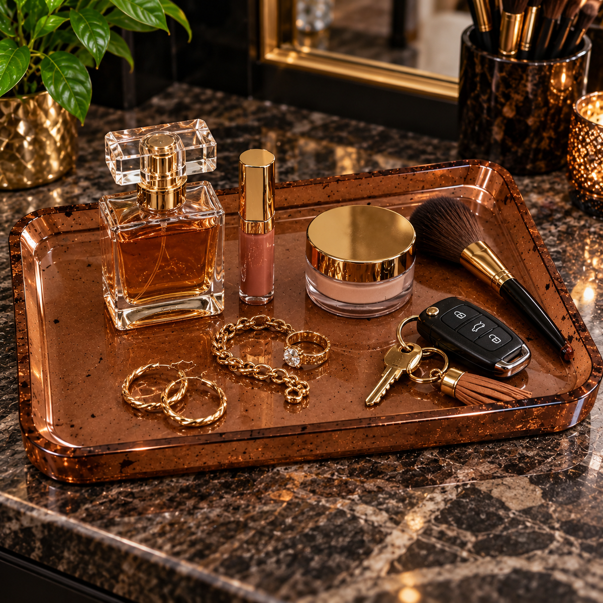 Personalized Epoxy Resin Catch-All Tray | Your Photo & Colors