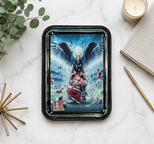 Red Kingdom Stainless Steel Tray – Epoxy Resin Coated
