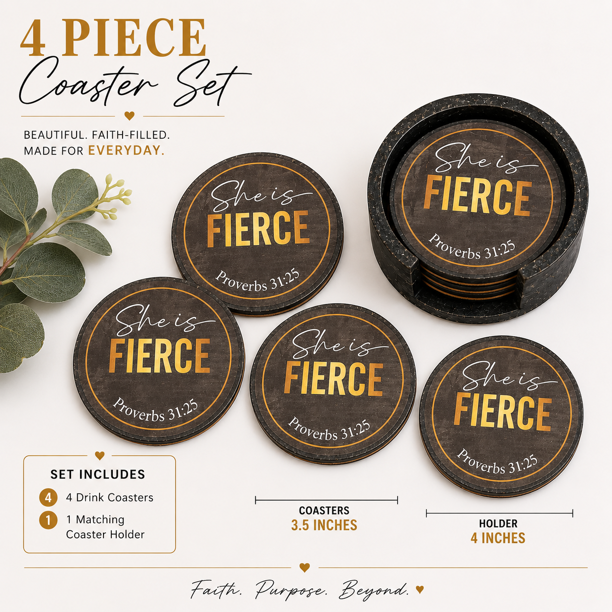 She is Fierce Coaster Set
