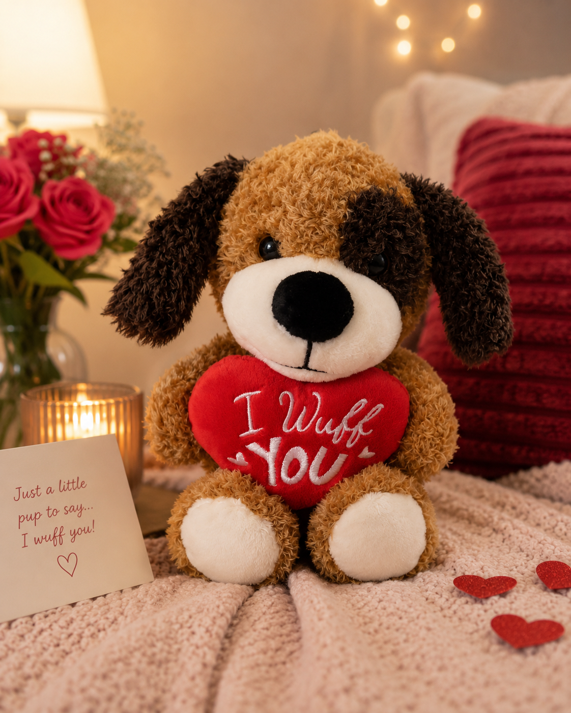 I Wuff You Plush Dog — Secret Compartment Keepsake