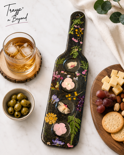 Perfectly Imperfect — Pressed Wildflower Epoxy Flight Tray