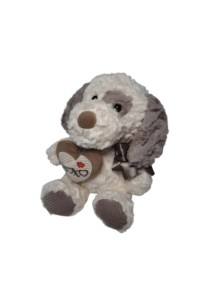 XOXO Puppy 12" Plush Stuffed Animal with 8oz Plastic Screw-Top Jar — Perfect Gift