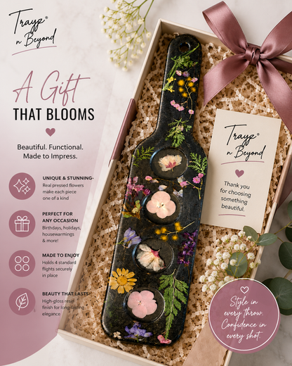 Perfectly Imperfect — Pressed Wildflower Epoxy Flight Tray