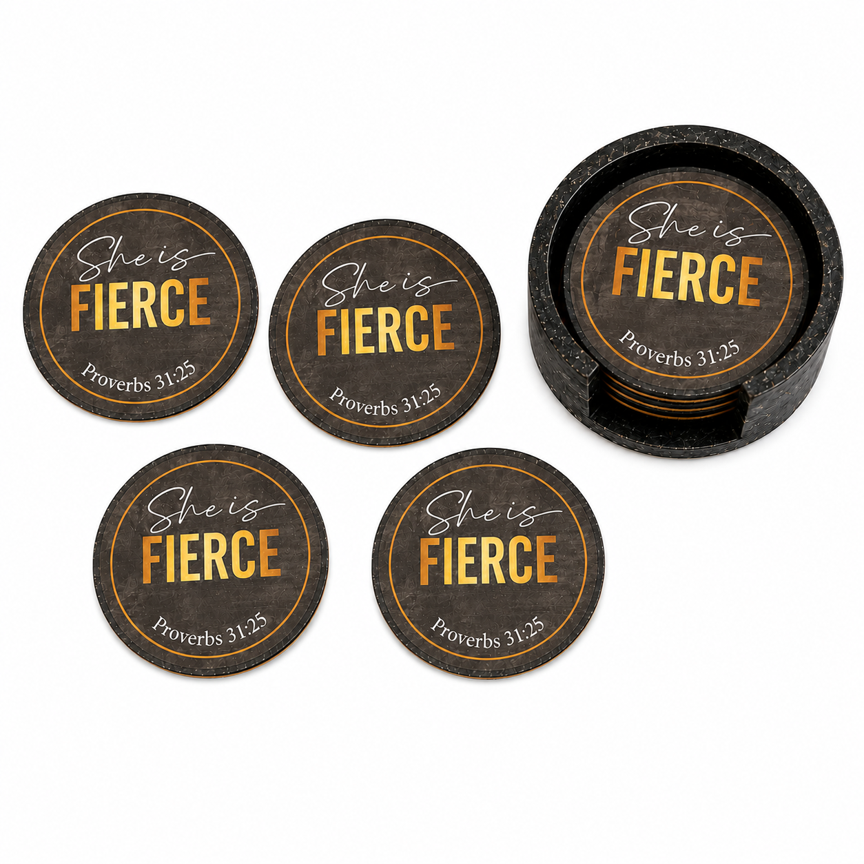 She is Fierce Coaster Set