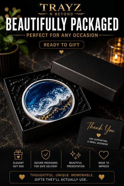 Custom Epoxy Resin Coaster Set | Your Colors