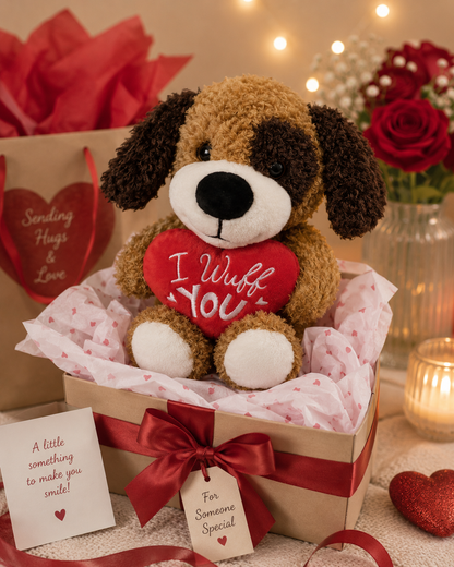 I Wuff You Plush Dog — Secret Compartment Keepsake