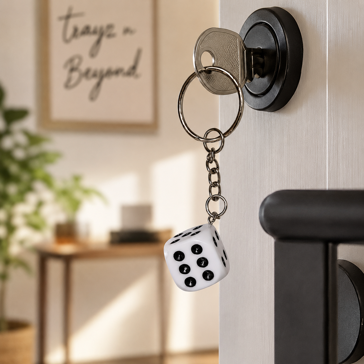 Dice Keychain Lucky Charm Keyring | Trayz N Beyond