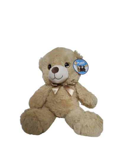 14" Tan Teddy Bear with 2qt Screw Top Plastic Jar