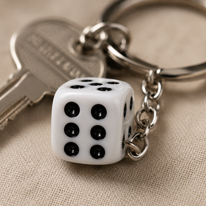 Dice Keychain Lucky Charm Keyring | Trayz N Beyond