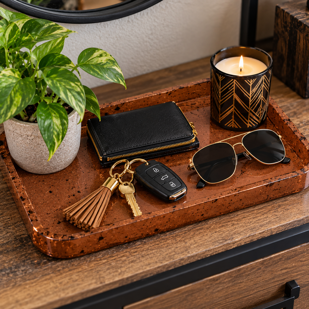 Personalized Epoxy Resin Catch-All Tray | Your Photo & Colors
