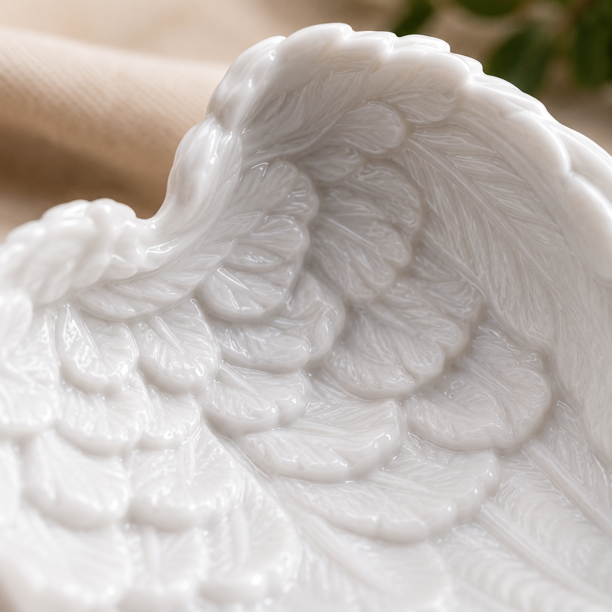 Angel Wings Trinket Dish | Handmade Resin Ring & Jewelry Holder