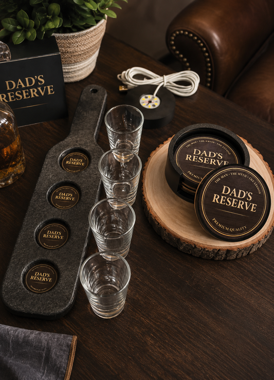Dad's Reserve Whiskey Flight Tray Set