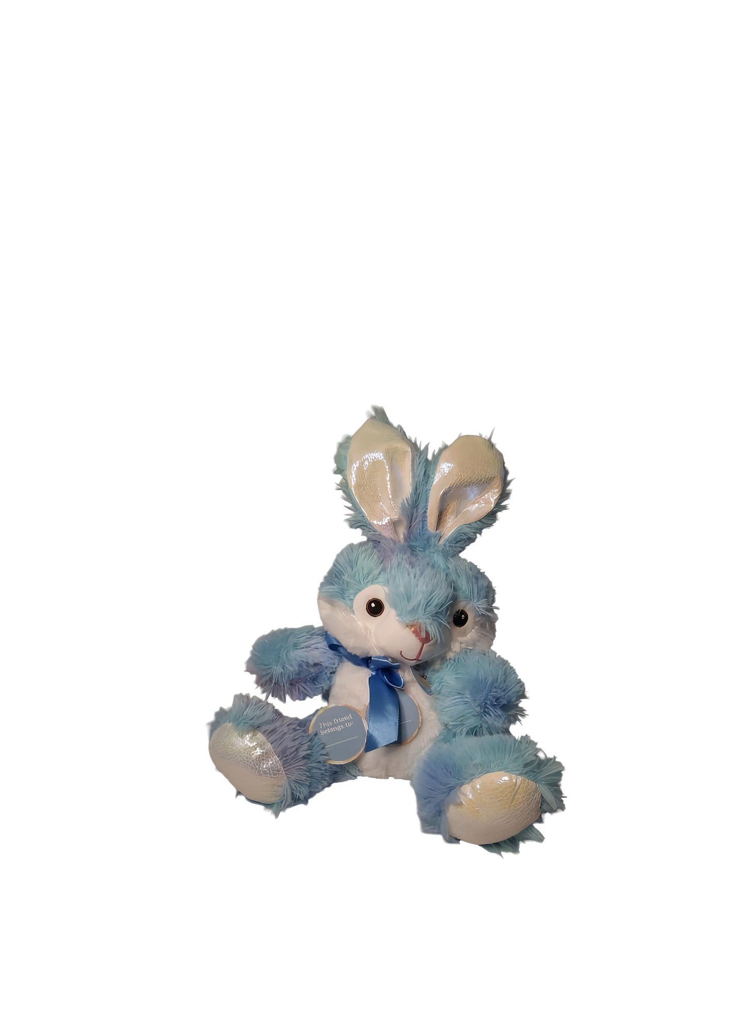 Blue Bunny 12" Plush Stuffed Animal with 8oz Plastic Screw-Top Jar — Perfect Gift